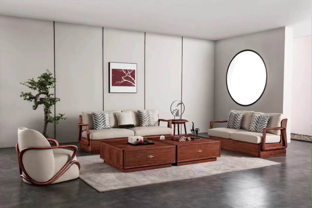 客廳沙發(fā)+北美黑胡桃木 新中式北歐家具的實木簡約設(shè)計之美